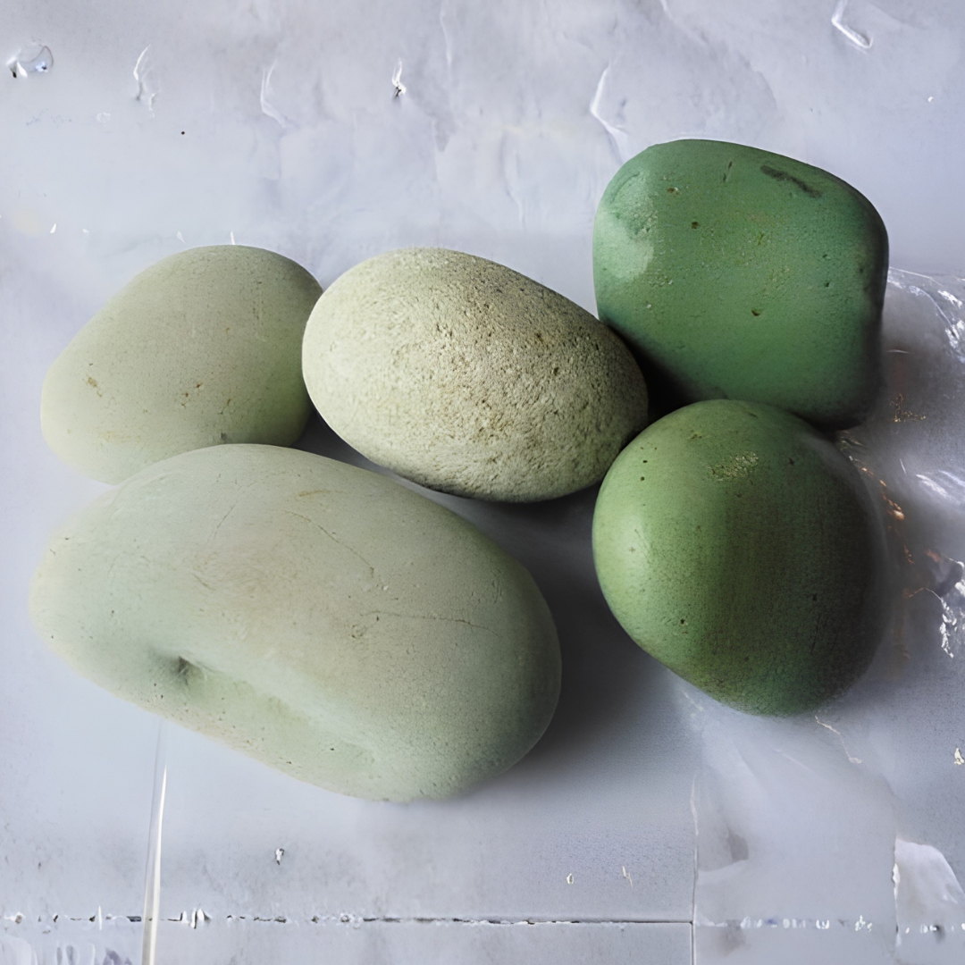 GREEN Polished Tumbled Garden Pebbles