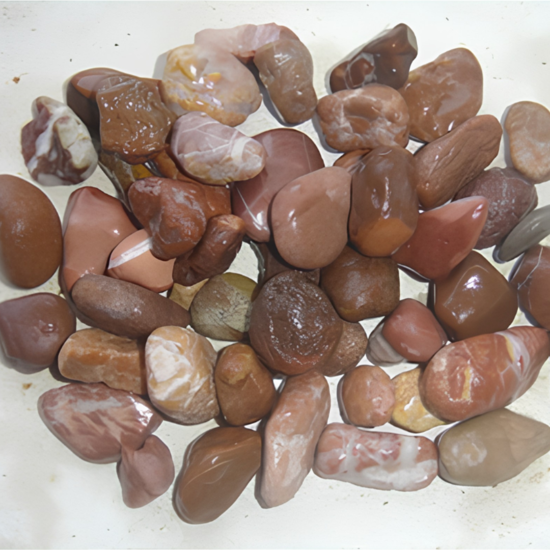 SICKNESS RED Polished Tumbled Garden Pebbles