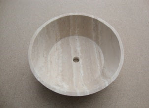 BEIGE Vessel wide Base Honed-filled Sink