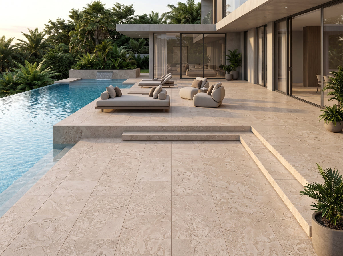 CORAL GEM Brushed-Filled Tile