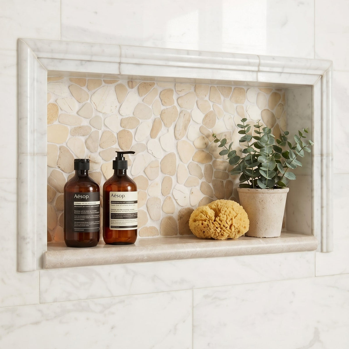 WHITE & TAN, FLAT, Pebble - Havai'iano
