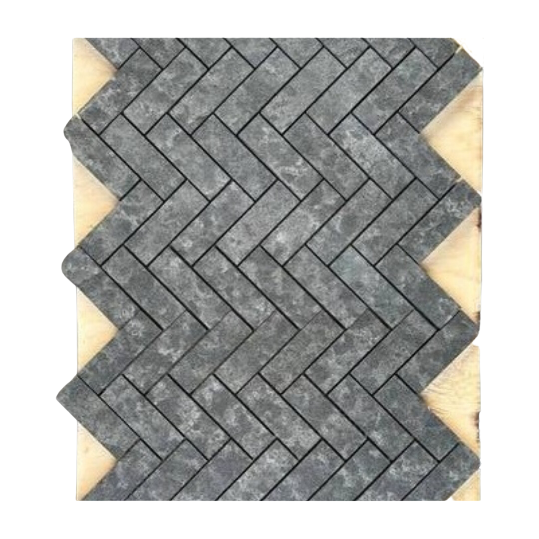 Solid Lava Grey Basalt Mosaic Hawaii Stone Imports