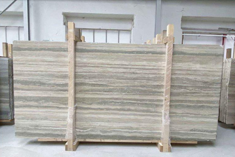 Silver Travertine Slab Hawaii Stone Imports