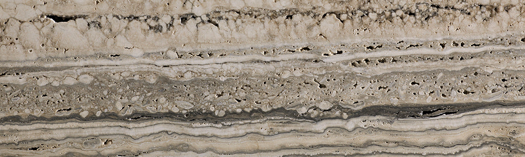 SILVER DARK Travertine Honed-Unfilled Slab