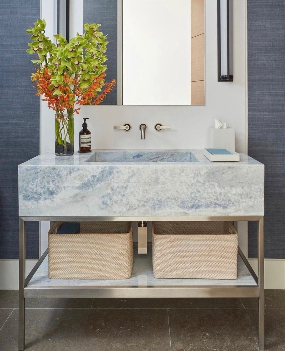 CALCITE BLUE Marble Polished Slab