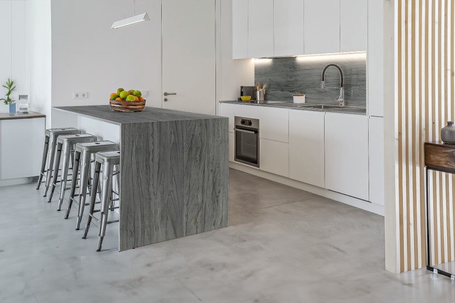 Brillant Grey Quartzite Slab Hawaii Stone Imports