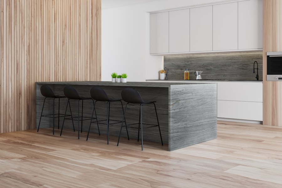 Brillant Grey Quartzite Slab Hawaii Stone Imports