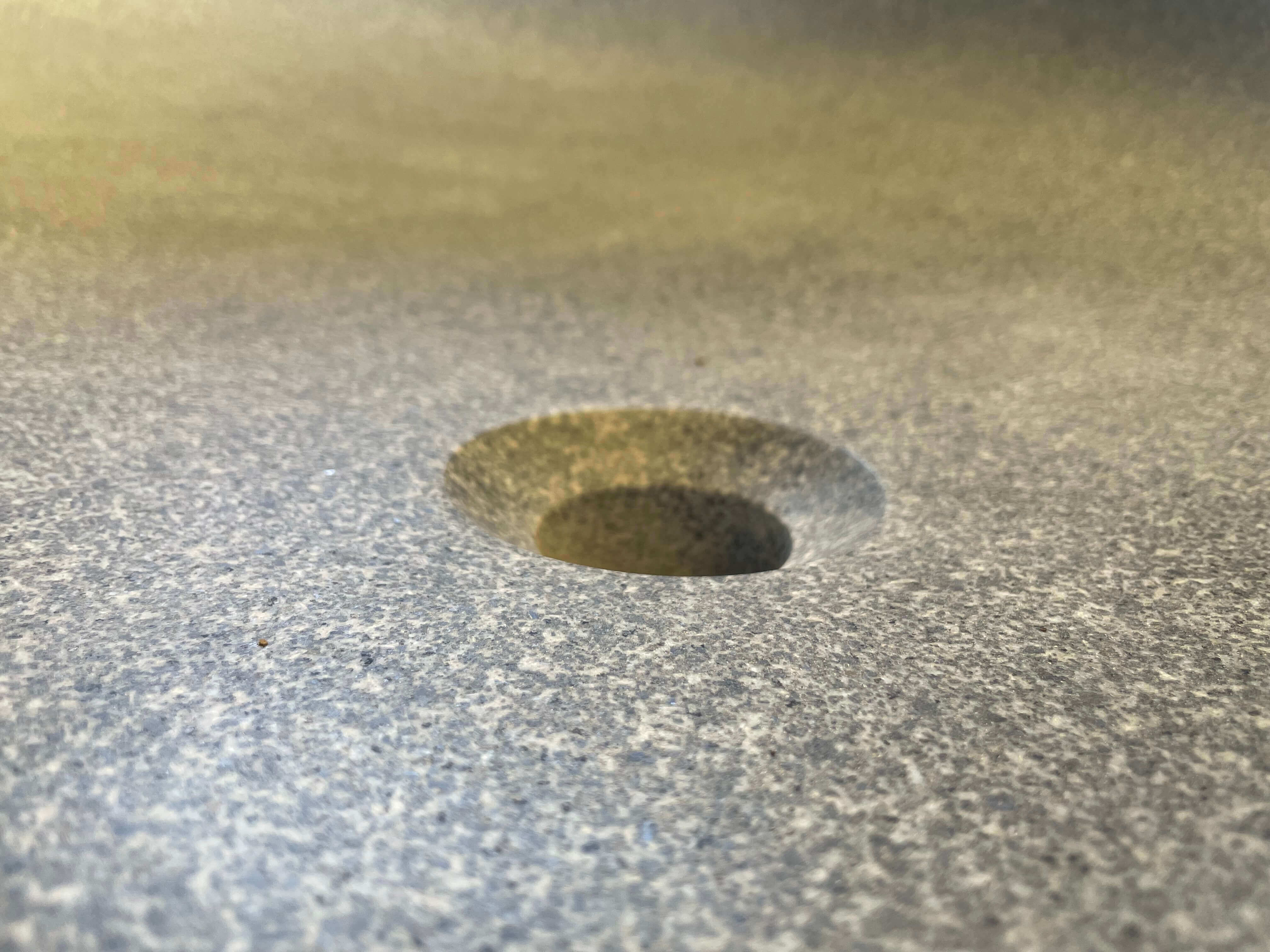 CHARCOAL GREY Granite honed/filled interior & rough picked exterior- Oval-in Bathtub