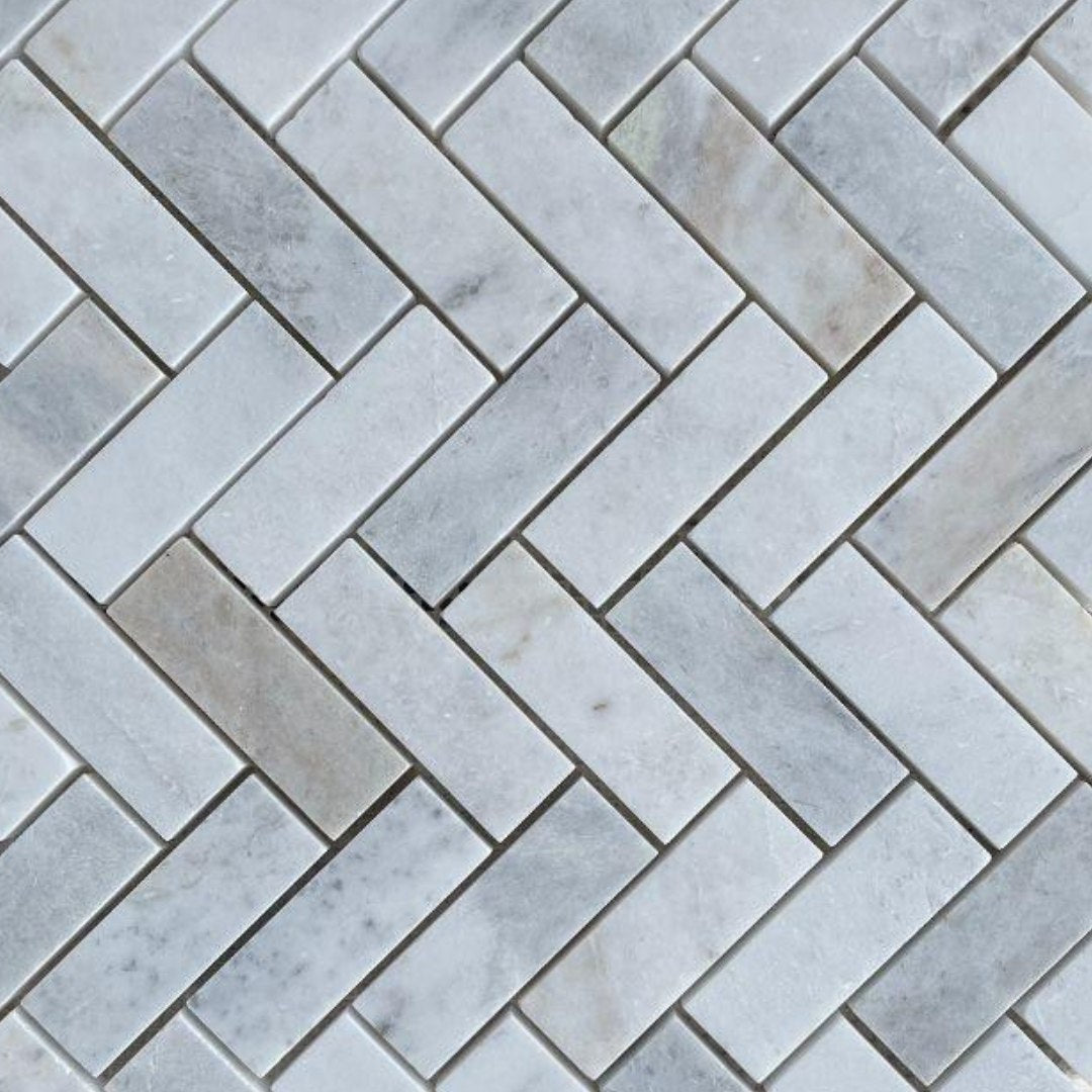 CARLS WHITE Herringbone Mosaic - Havai'iano