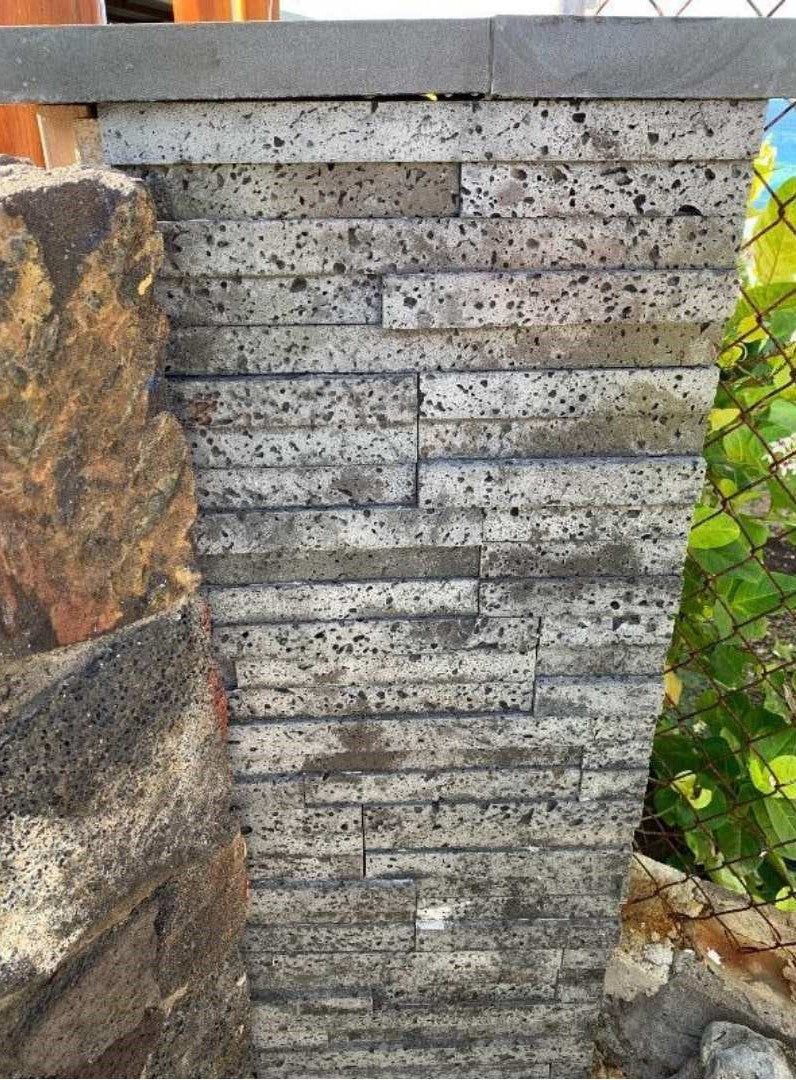 Puka Lava Grey Basalt Wall Veneer Hawaii Stone Imports