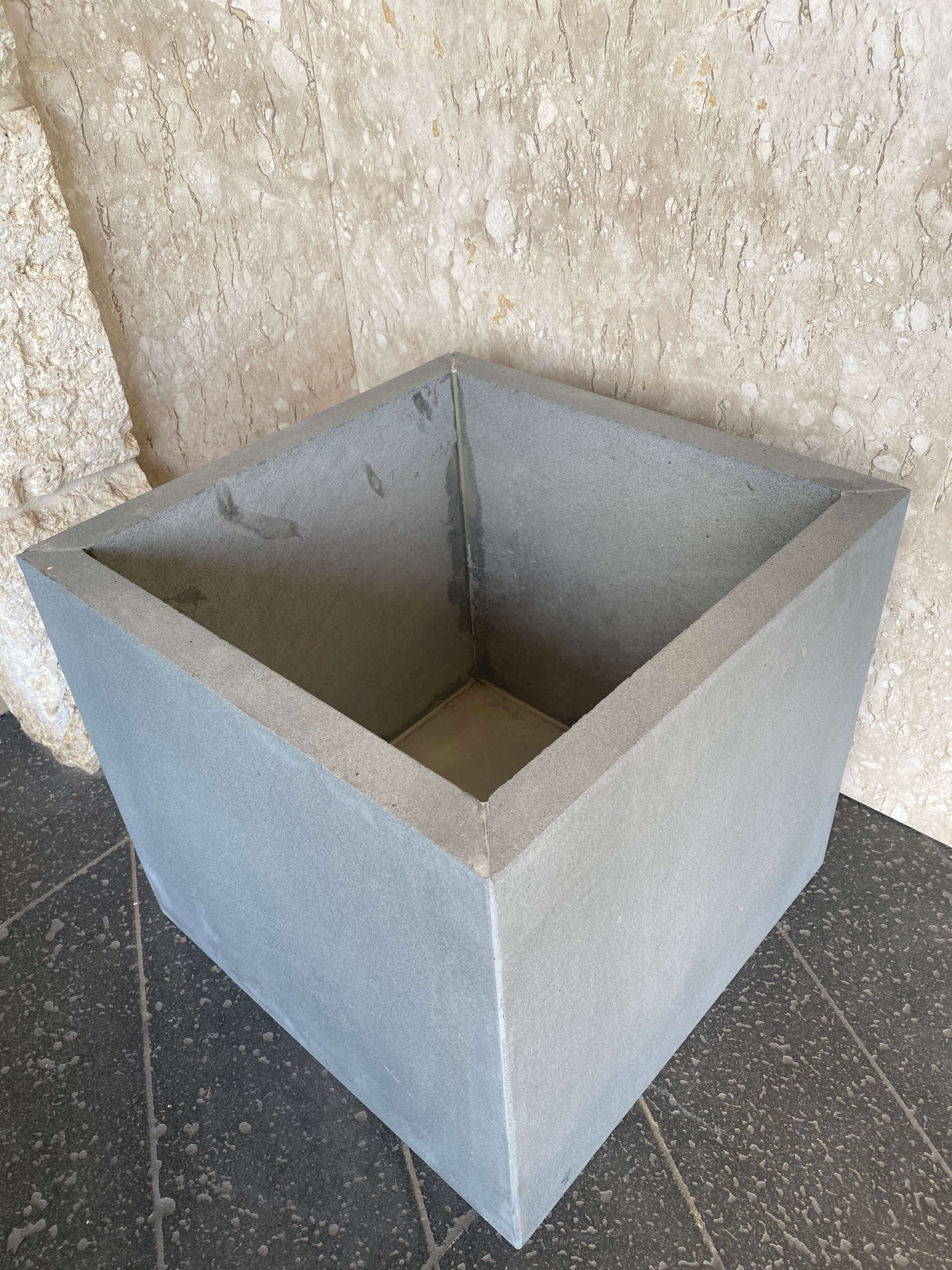 Solid Lava Grey Basalt Planter Hawaii Stone Imports