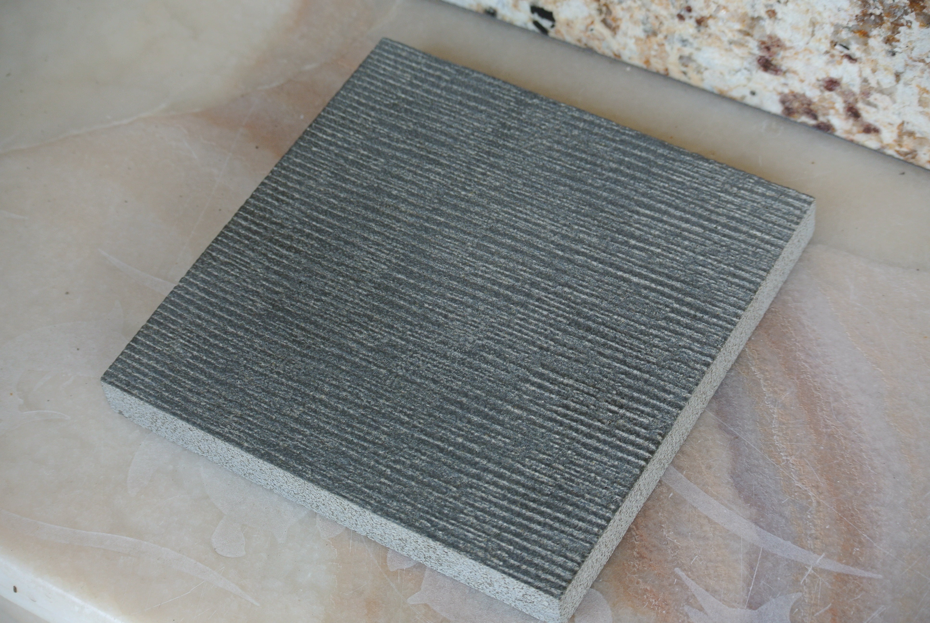 SOLID LAVA GREY Line-Chiseled-Brushed Wall Veneer