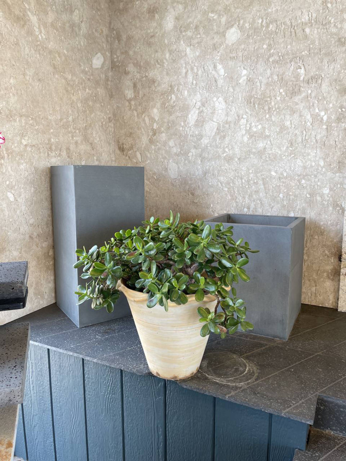 SOLID LAVA GREY Brushed Planter (LARGE)