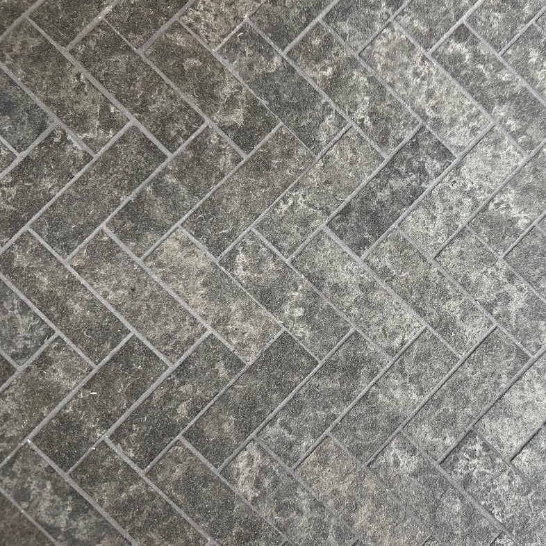 Solid Lava Grey Basalt Mosaic Hawaii Stone Imports