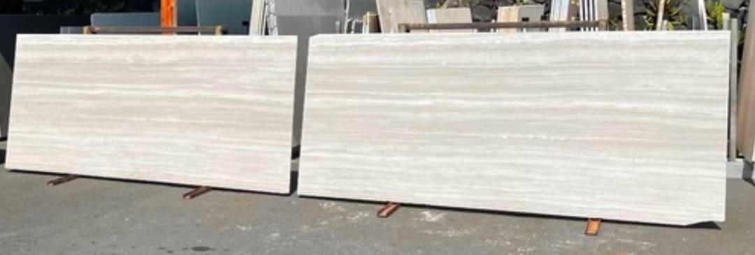 Teakwood Light Marble Slab Hawaii Stone Imports