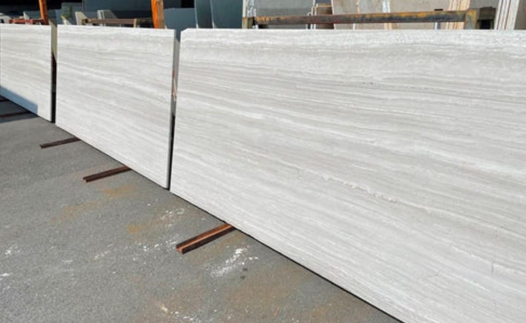 Teakwood Light Marble Slab Hawaii Stone Imports