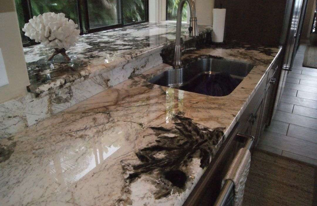 Black Crystal Granite Slab Hawaii Stone Imports