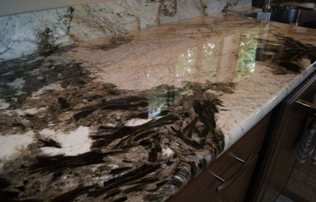 Black Crystal Granite Slab Hawaii Stone Imports