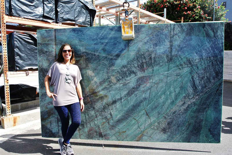 Paradise Blue Quartzite Slab Hawaii Stone Imports