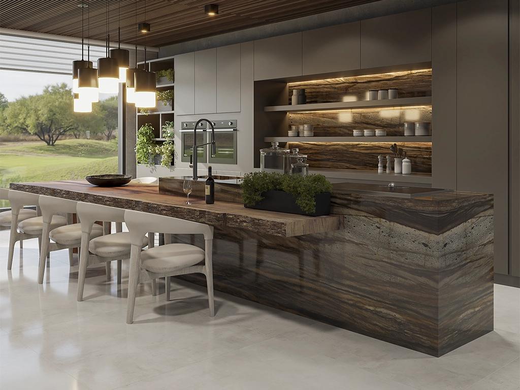 Sandalus Quartzite Slab Hawaii Stone Imports