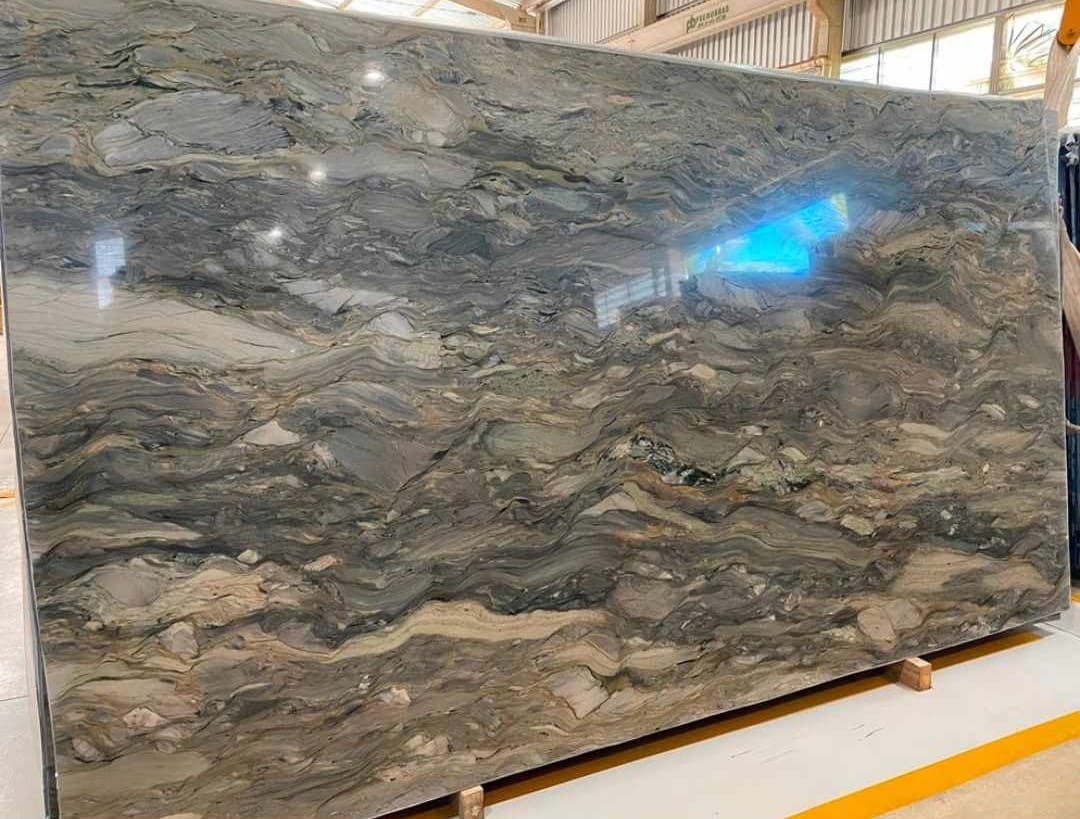 Tahiti Blue Quartzite Slab Hawaii Stone Imports