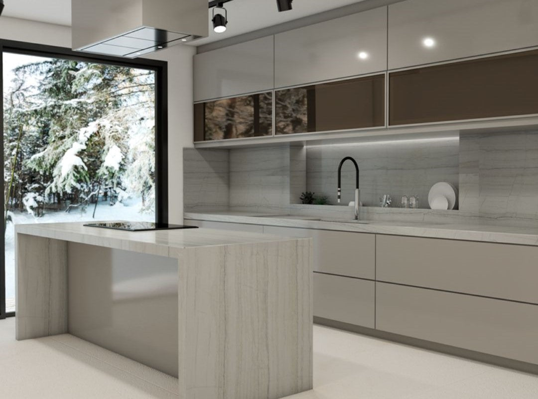 White Macaubas Quartzite Slab Hawaii Stone Imports