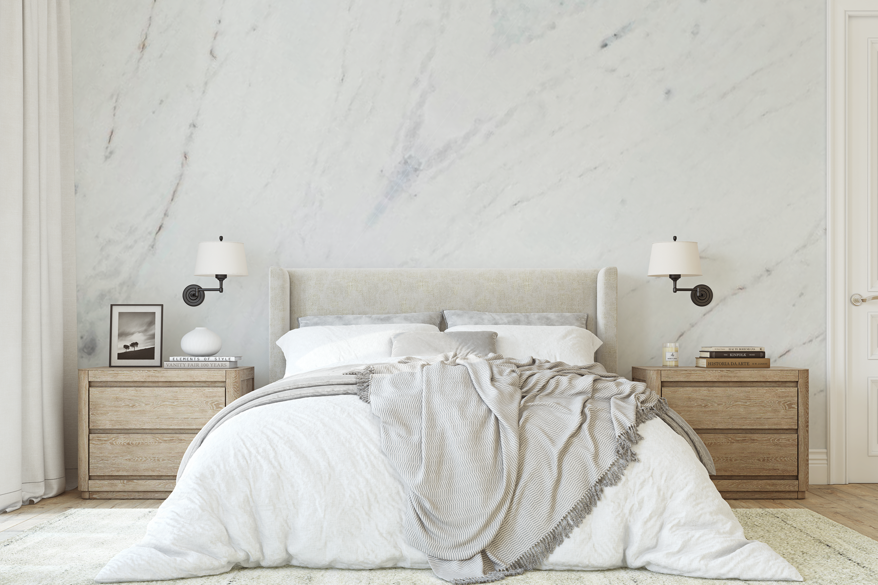 WHITE VITORIA Marble Polished Slab