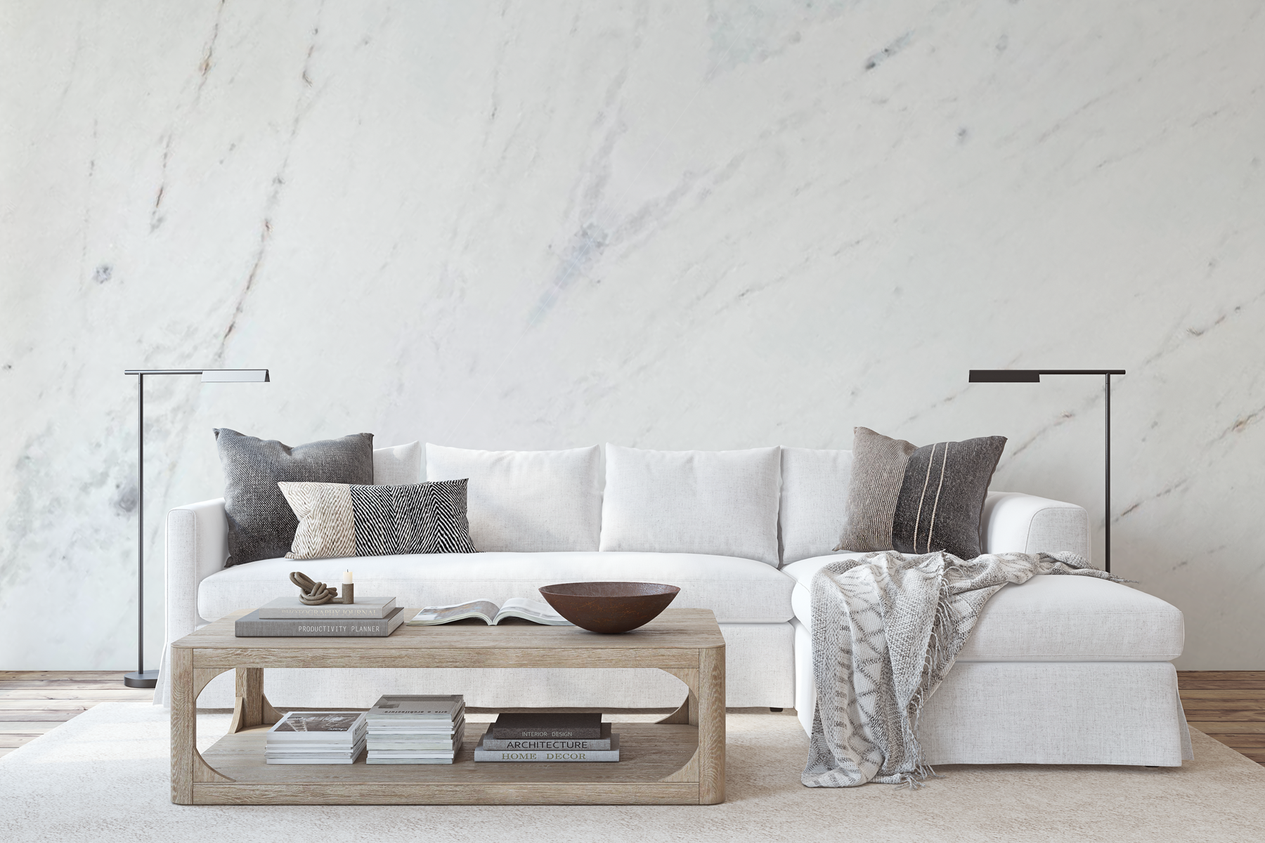 WHITE VITORIA Marble Polished Slab