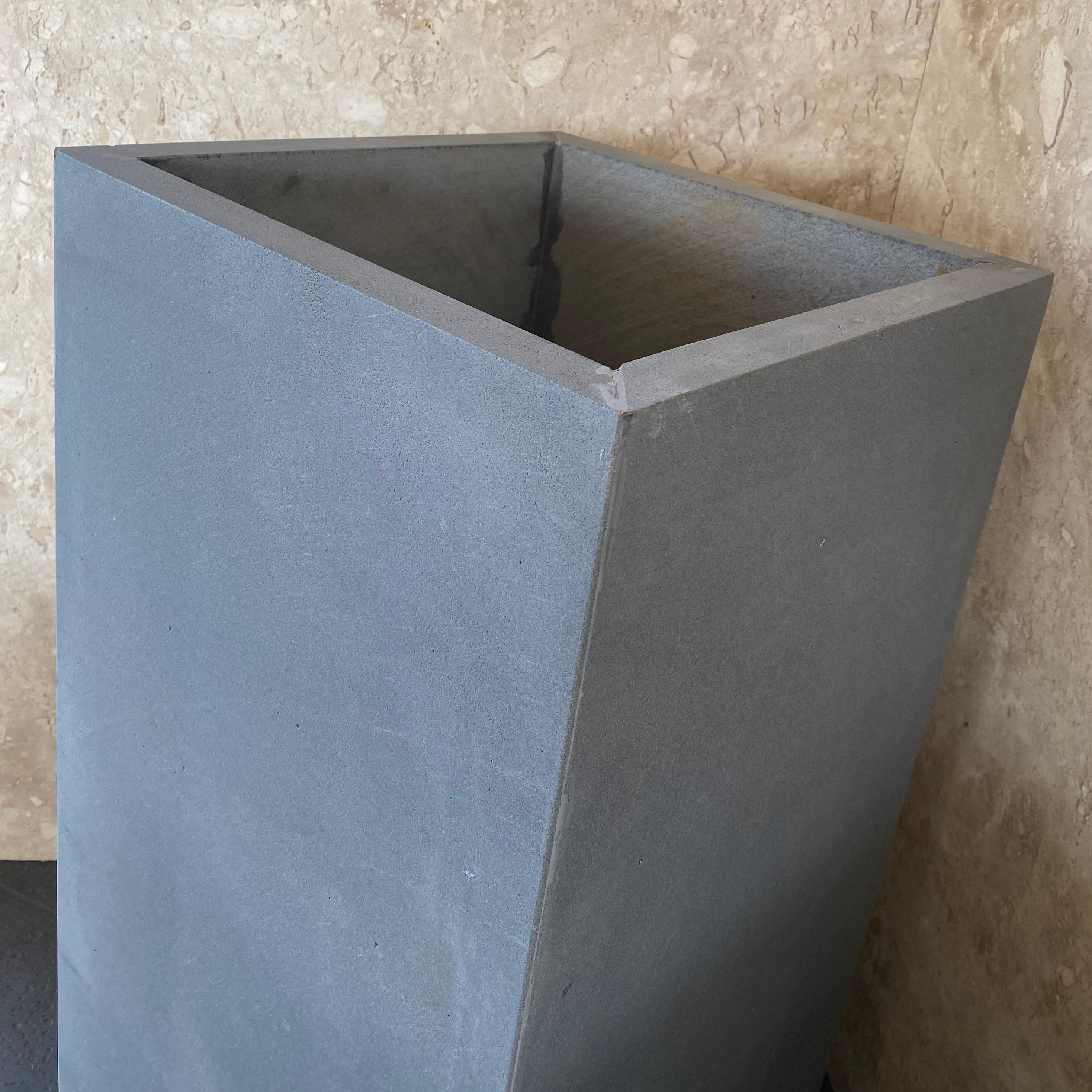 Solid Lava Grey Basalt Planter Hawaii Stone Imports