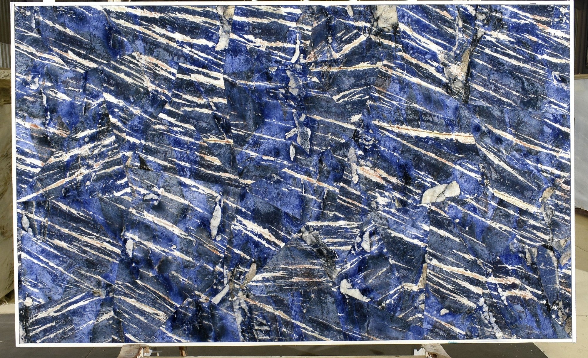 BLUE RAY Semi Precious Sodalite Polished Slab