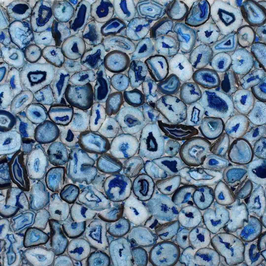 Bonita Blue Semi-Precious Agate Slab Hawaii Stone Imports