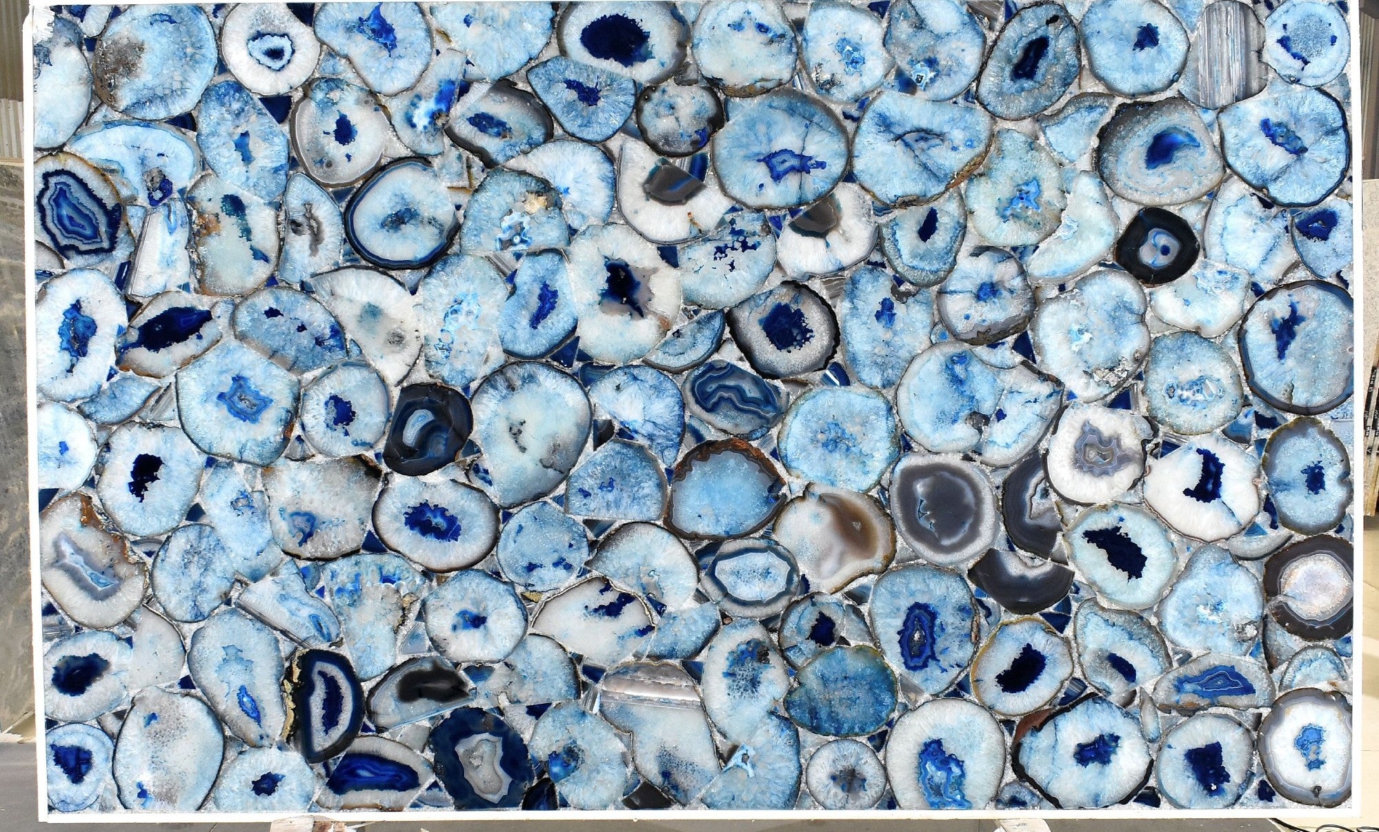 BONITA BLUE JUMBO Semi Precious Agate Gemstone Polished Slab