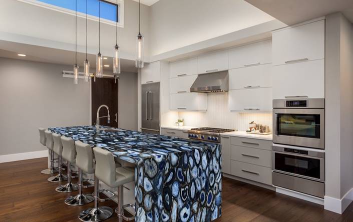 BONITA BLUE PREMIUM Semi Precious Agate Gemstone Polished Slab