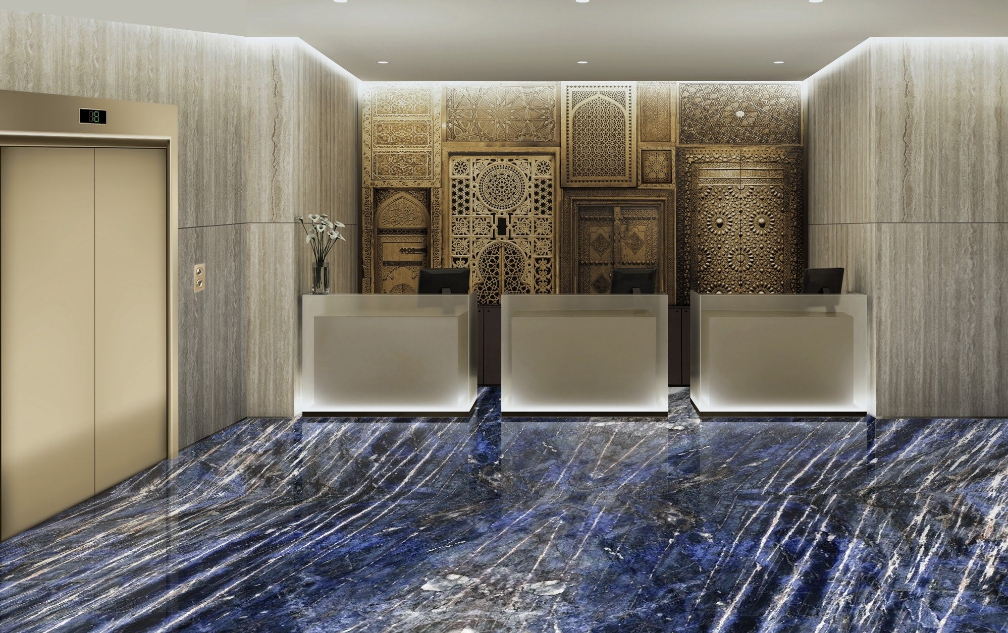 BLUE RAY Semi Precious Sodalite Polished Slab