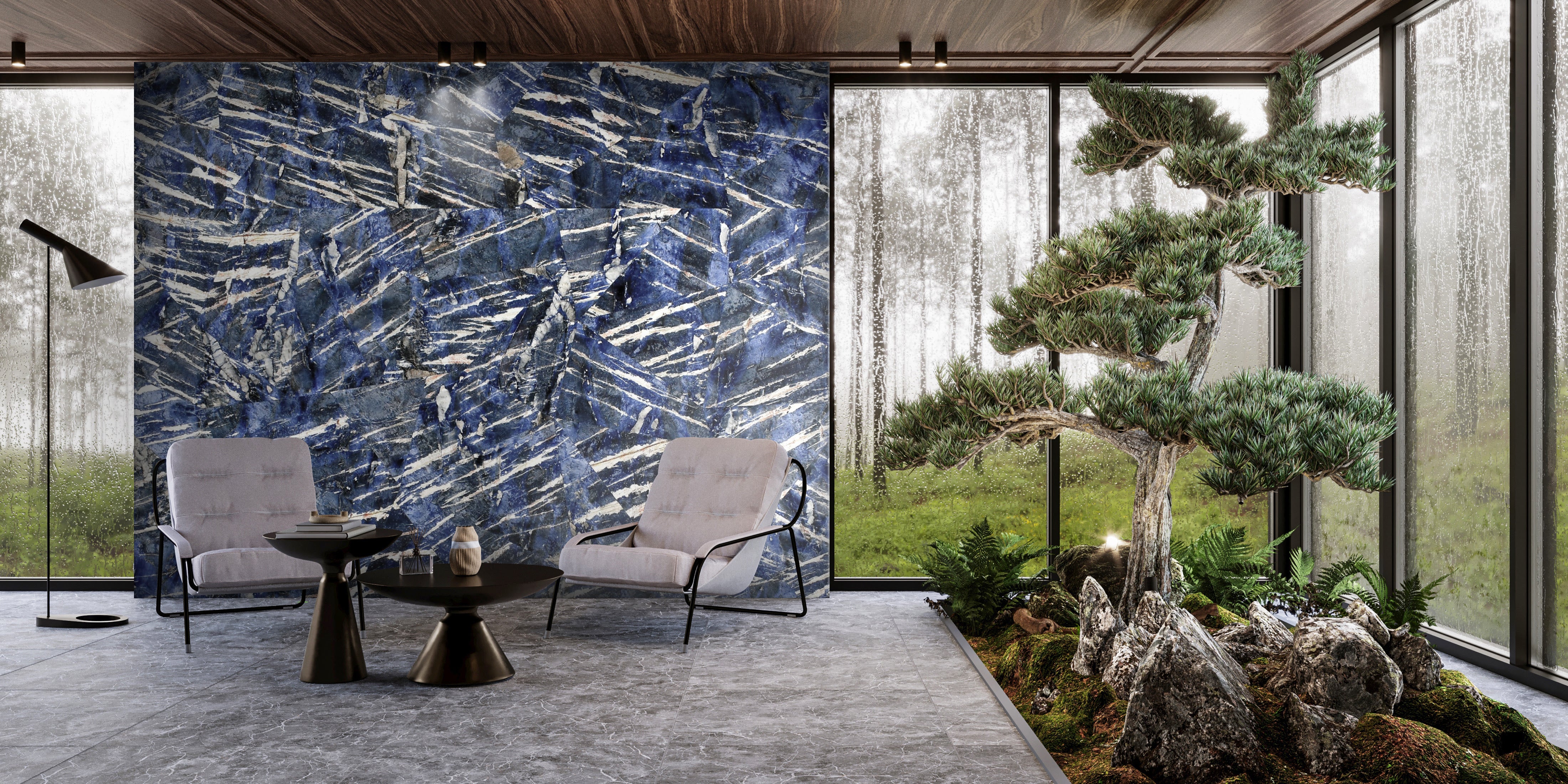 BLUE RAY Semi Precious Sodalite Polished Slab