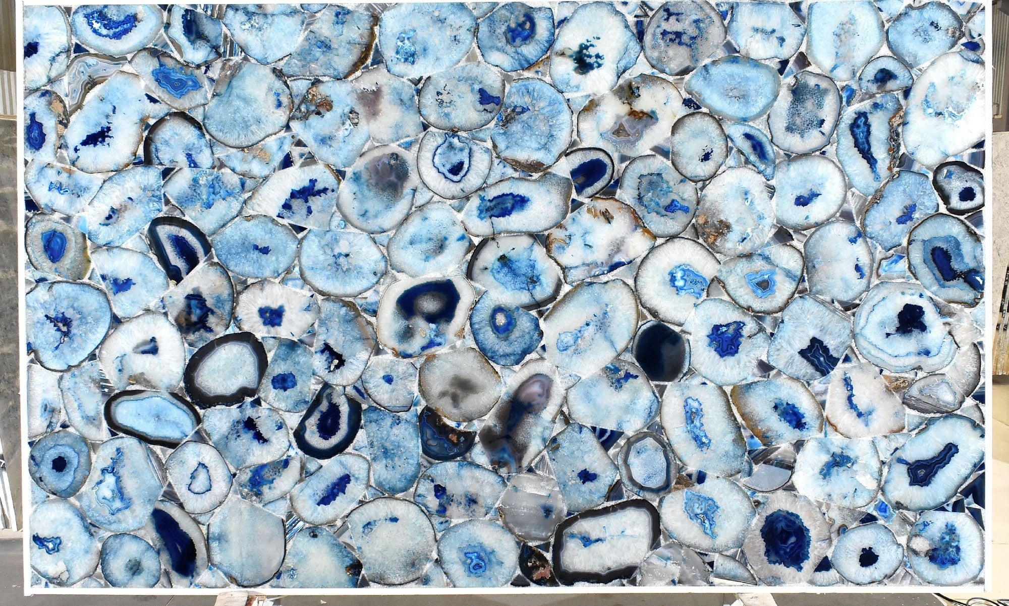 BONITA BLUE JUMBO Semi Precious Agate Gemstone Polished Slab