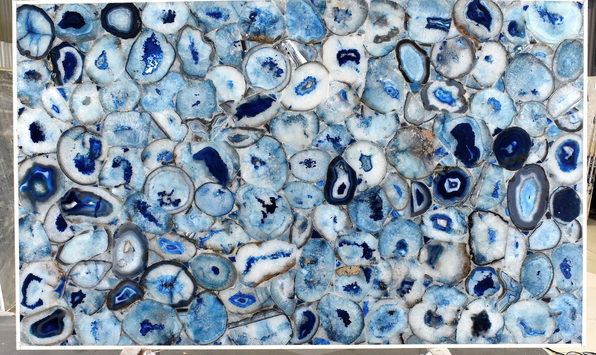 BONITA BLUE JUMBO Semi Precious Agate Gemstone Polished Slab