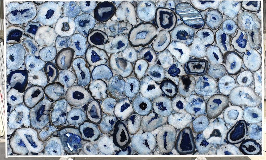 BONITA BLUE JUMBO Semi Precious Agate Gemstone Polished Slab