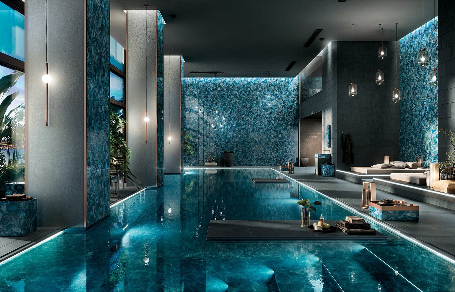 BONITA BLUE JUMBO Semi Precious Agate Gemstone Polished Slab