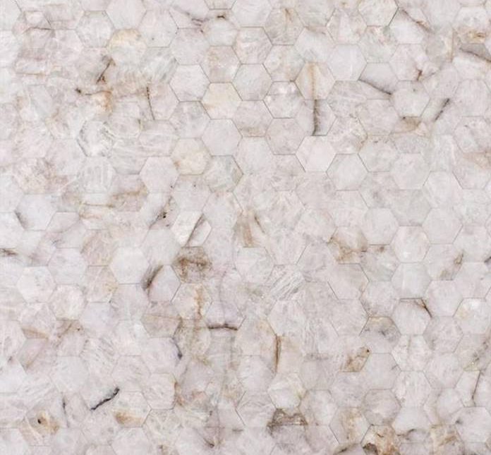 CRYSTAL DIAMOND FIORE Semi Precious Quartz Polished Slab