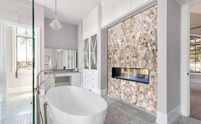 CRYSTAL DIAMOND FIORE Semi Precious Quartz Polished Slab