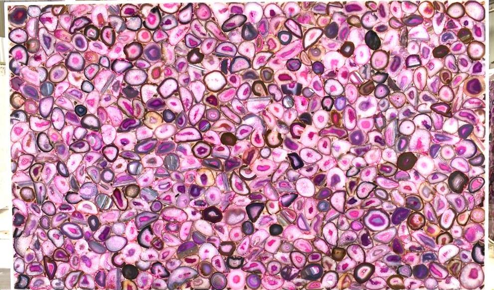 PINK Semi Precious Agate Gemstone Polished Slab