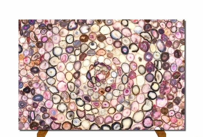 PINK Semi Precious Agate Gemstone Polished Slab