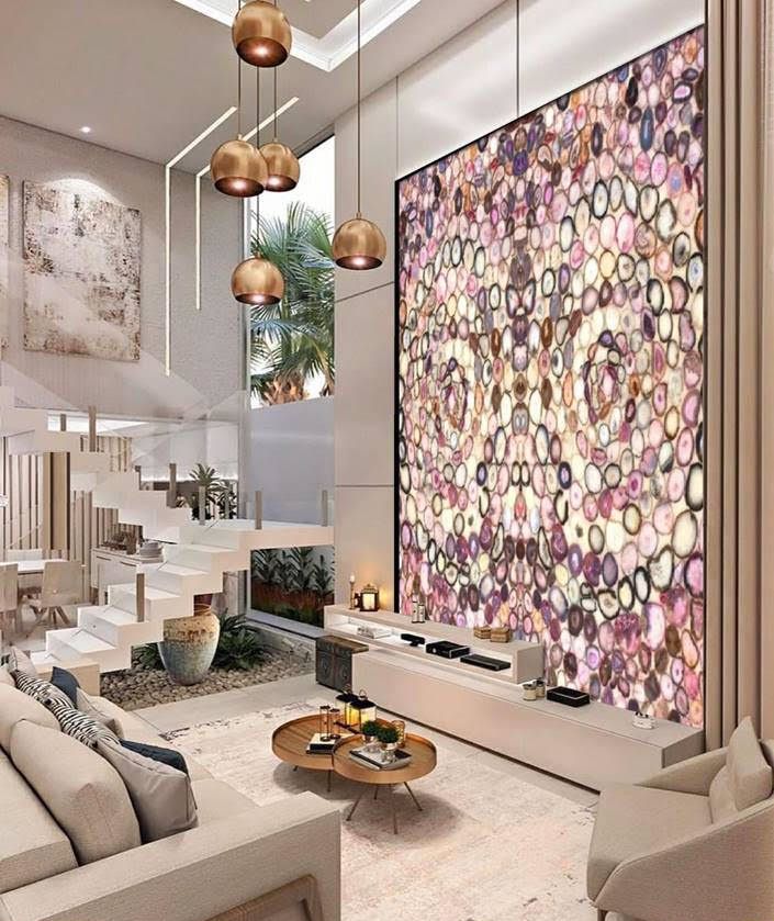 PINK Semi Precious Agate Gemstone Polished Slab