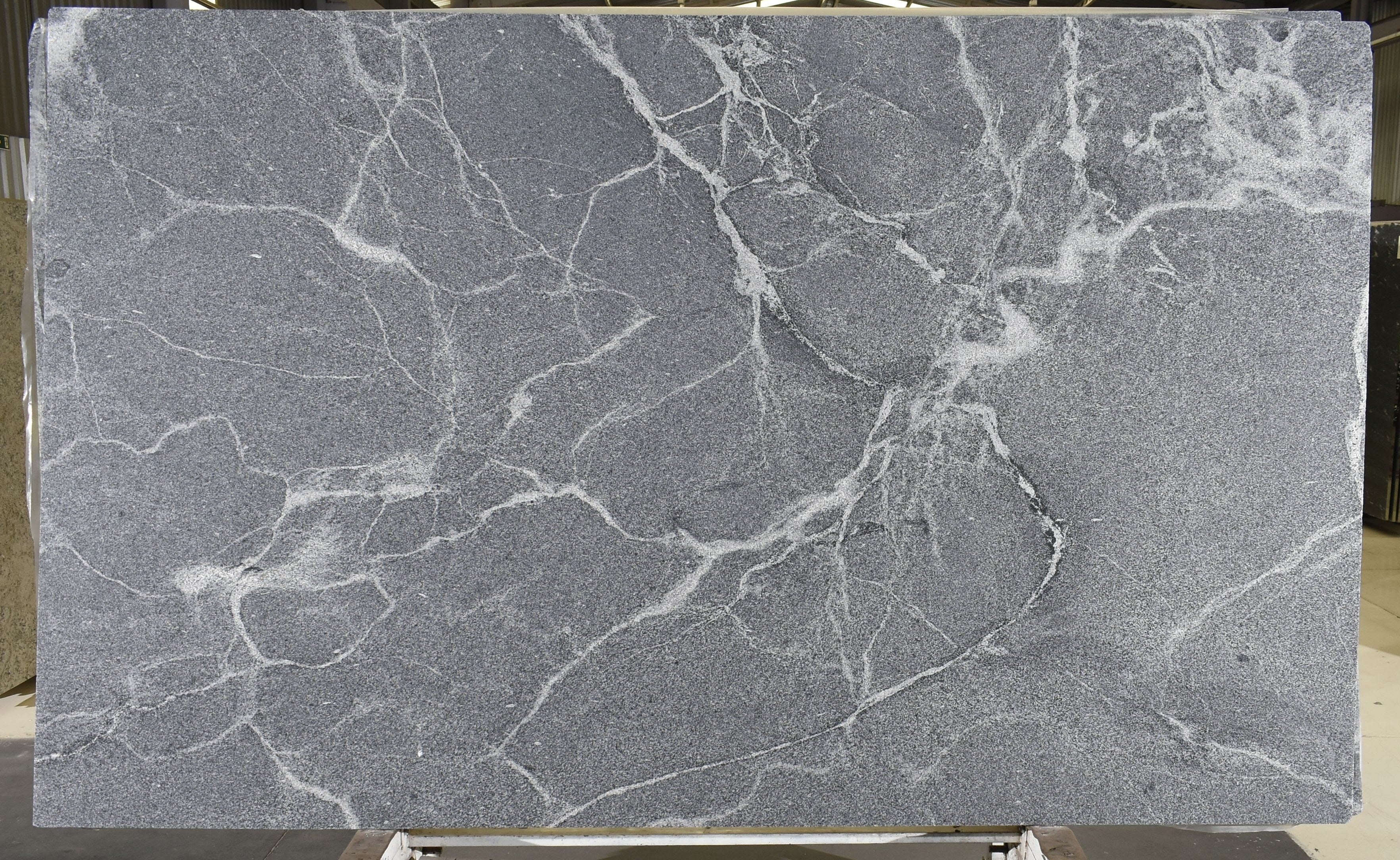 SILVER GREY Granite Leather Slab