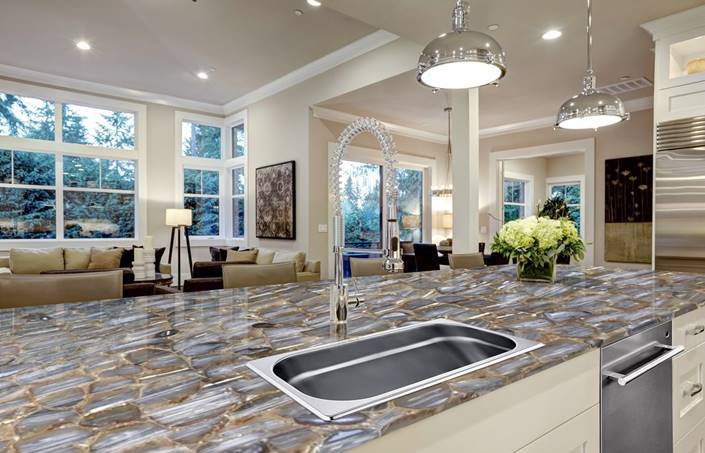 STRIATTA Semi Precious Agate Gemstone Polished Slab