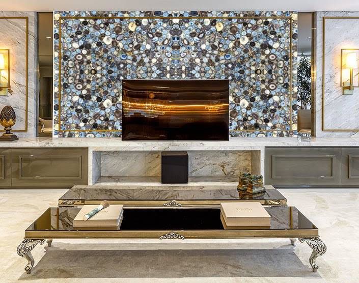 TROPICALIA Semi Precious Agate Gemstone Polished Slab