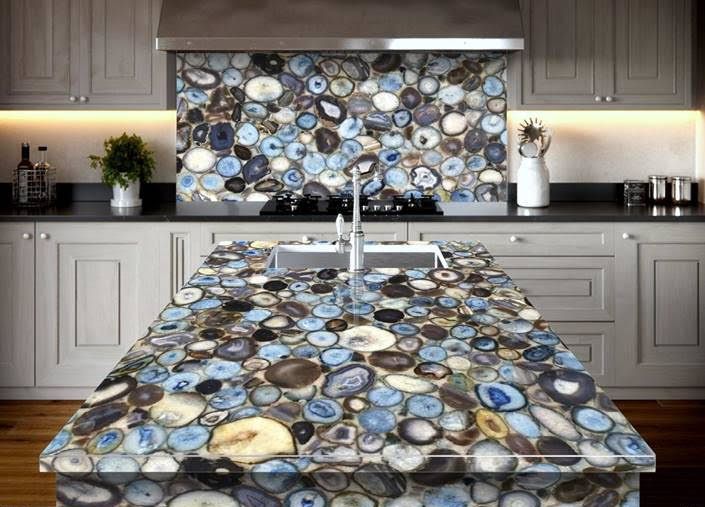 TROPICALIA Semi Precious Agate Gemstone Polished Slab