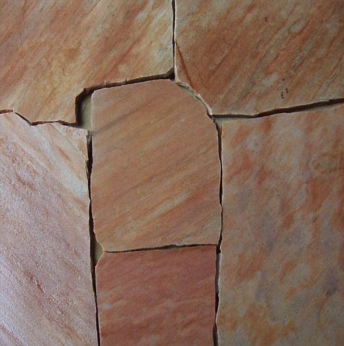 CORAL PINK Quartzite Natural Split-Face Random Edge Paver Flagstone