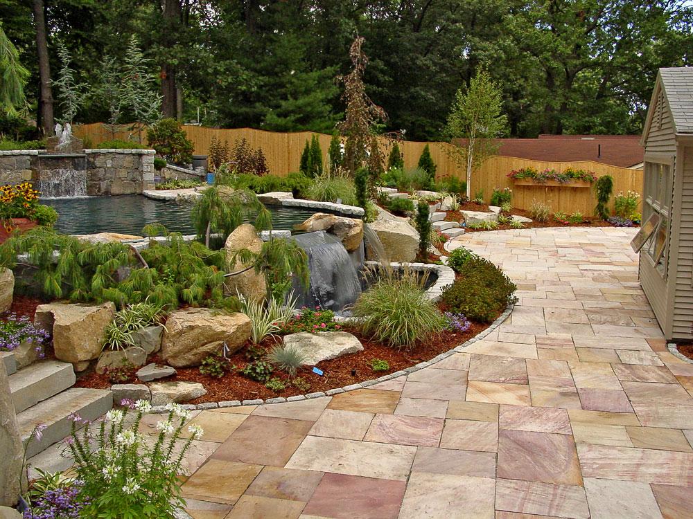 CORAL PINK Quartzite Natural Split-Face Square-Rectangle Mix Straight Edge Paver Flagstone